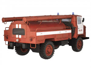 GAZ 66 AC-30 fire truck 1971 3D Model