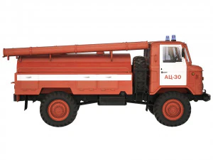 GAZ 66 AC-30 fire truck 1971 3D Model