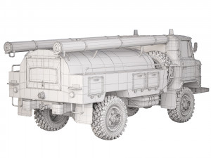 GAZ 66 AC-30 fire truck 1971 Modelo 3D