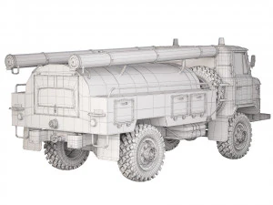 GAZ 66 AC-30 fire truck 1971 3D Model