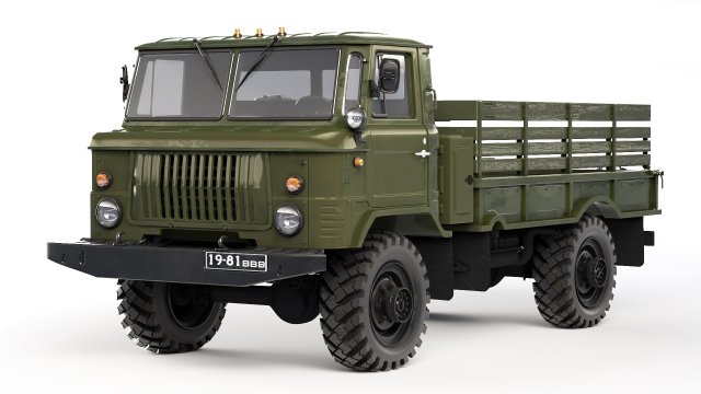 GAZ 66 flatbed body 1965 3D Model .c4d .max .obj .3ds .fbx .stl .blend 