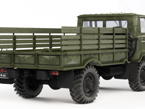 GAZ 66 flatbed body 1965 3D Model
