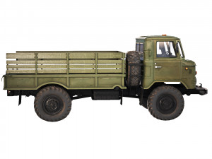 GAZ 66 flatbed body 1965 3D Model