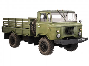 GAZ 66 flatbed body 1965 3D Model