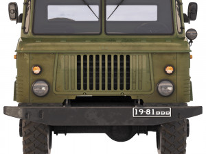 GAZ 66 flatbed body 1965 3D Model