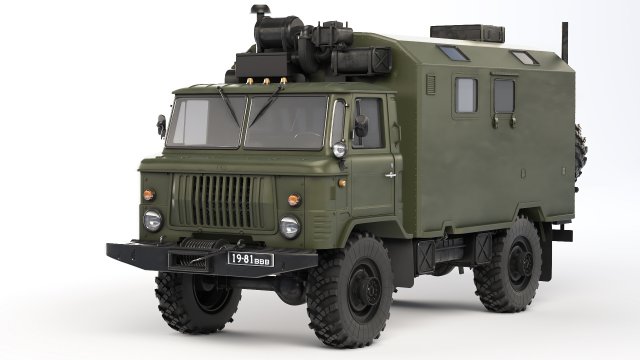 GAZ 66 kung 1988 Modelo 3D .c4d .max .obj .3ds .fbx .stl .blend 