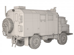 GAZ 66 kung 1988 Modelo 3D