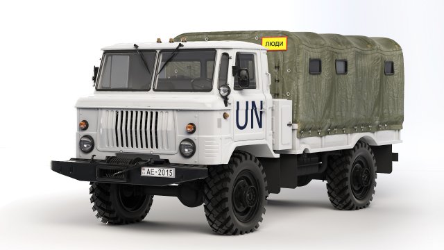 GAZ 66 tarpaulin body 1967 Model 3D .c4d .max .obj .3ds .fbx .stl .blend 