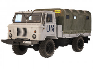 GAZ 66 tarpaulin body 1967 Model 3D