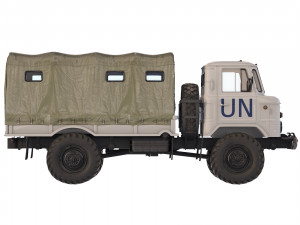 GAZ 66 tarpaulin body 1967 Model 3D