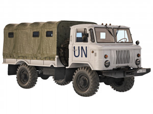 GAZ 66 tarpaulin body 1967 Model 3D