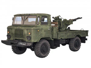 GAZ 66 with ZU-23-2 1970 3D Model