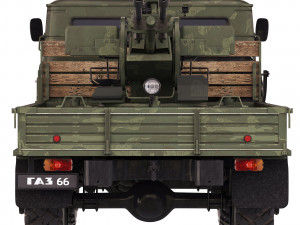 GAZ 66 with ZU-23-2 1970 Modelo 3D