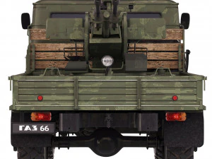 GAZ 66 with ZU-23-2 1970 3D Model in Combat 464671 | 3DExport