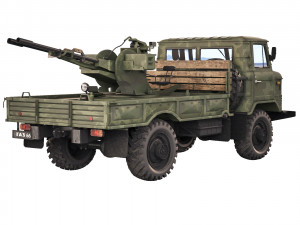 GAZ 66 with ZU-23-2 1970 Modelo 3D