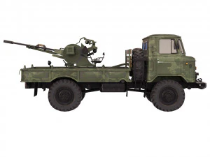 GAZ 66 with ZU-23-2 1970 3D Model