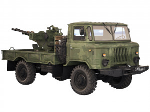 GAZ 66 with ZU-23-2 1970 Modelo 3D