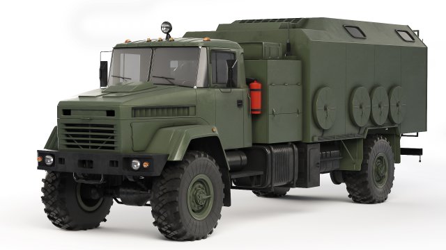 KrAZ 5233 1V26P-2 2018 Modelo 3D .c4d .max .obj .3ds .fbx .stl .blend 