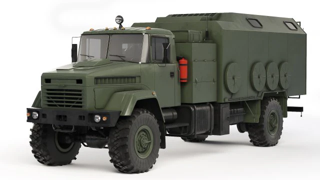 KrAZ 5233 1V26P-2 2018 3D Model .c4d .max .obj .3ds .fbx .stl .blend 