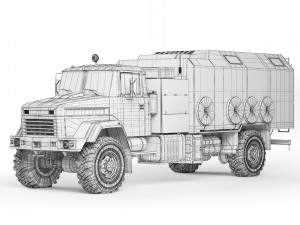 KrAZ 5233 1V26P-2 2018 Modelo 3D