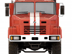 KrAZ 5233 NE AC-40 fire truck 2013 3D Model