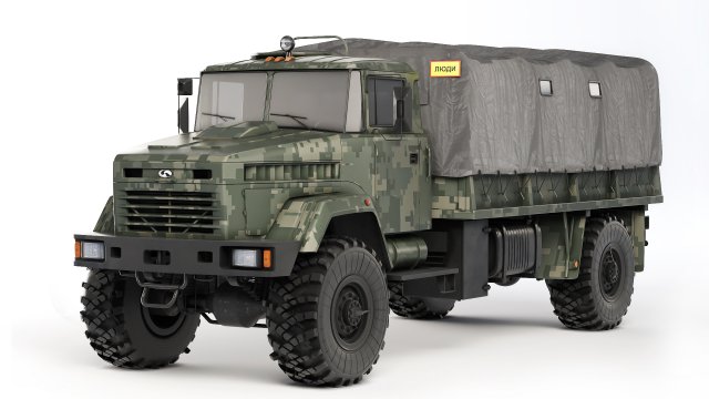KrAZ 5233 VE 2010 Model 3D .c4d .max .obj .3ds .fbx .stl .blend 