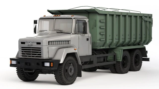 KrAZ 6230C4 tipper 2010 3D Model .c4d .max .obj .3ds .fbx .stl .blend