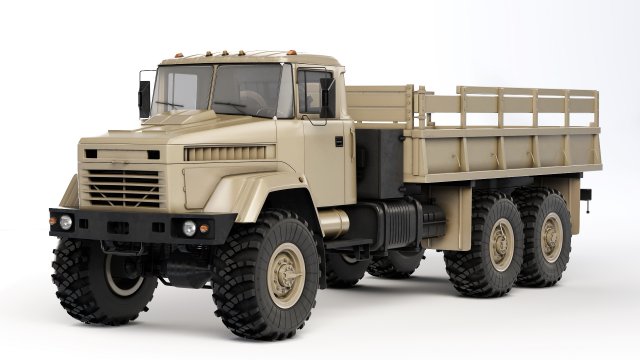 KrAZ 6322 flatbed body 1999 3D Model .c4d .max .obj .3ds .fbx .stl .blend 
