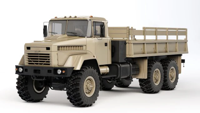 KrAZ 6322 flatbed body 1999 3D Model .c4d .max .obj .3ds .fbx .stl .blend