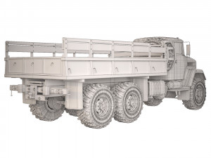 KrAZ 6322 flatbed body 1999 3D Model