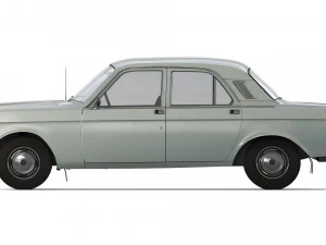 GAZ-2410 Volga 1985 3D Model