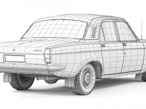 GAZ-2410 Volga 1985 3D Model