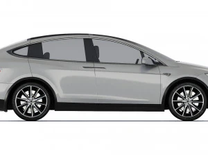 Tesla Model X 2017 3D Model