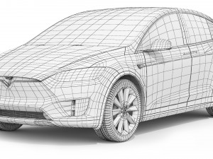 Tesla Model X 2017 Modelo 3D