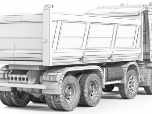 Iveco X-Way tipper 480 8x4 2021 3D Model