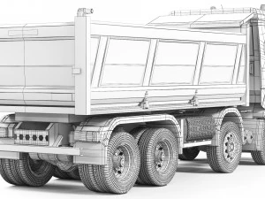 Iveco X-Way tipper 480 8x4 2021 3D Model