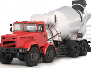 KrAZ 7133P4 concrete mixer 2011 3D Model
