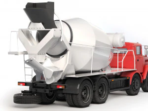 KrAZ 7133P4 concrete mixer 2011 3D Model