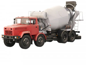 KrAZ 7133P4 concrete mixer 2011 3D Model