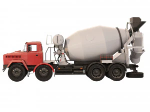 KrAZ 7133P4 concrete mixer 2011 3D Model
