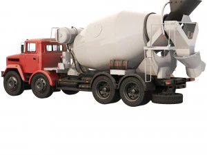 KrAZ 7133P4 concrete mixer 2011 3D Model