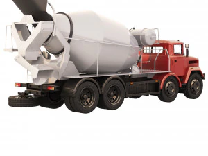 KrAZ 7133P4 concrete mixer 2011 3D Model