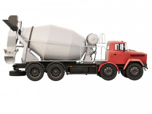 KrAZ 7133P4 concrete mixer 2011 3D Model