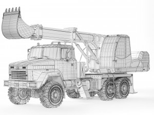 KrAZ 63221 UDS-114 2018 3D Модель