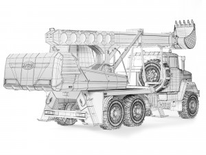 KrAZ 63221 UDS-114 2018 3D Модель