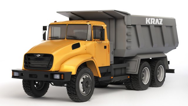 Kraz 65032 dump truck 2012 3D Model .c4d .max .obj .3ds .fbx .stl .blend 