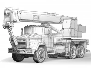 KrAZ 65053 KTA-28 2008 3D Model