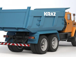 KrAZ 65055 dump truck 2004 3D Model