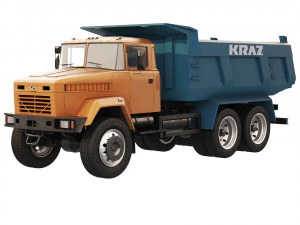 KrAZ 65055 dump truck 2004 3D Model