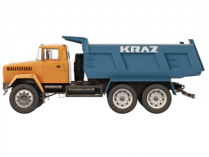 KrAZ 65055 dump truck 2004 3D Model